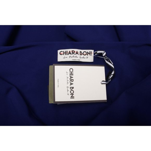 Chiara Boni Womens Triana Sheath Dress Ruffle Sz 6 Blue I wanted black. - Picture 6 of 6